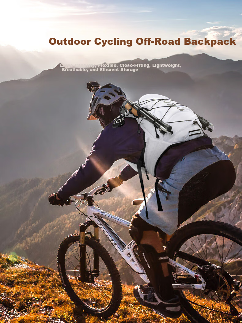INOXTO Eagle 12L Outdoor Backpack - Multifunctional Casual Hiking Travel Cycling Off-Road Double Shoulder Bag 576 White 1