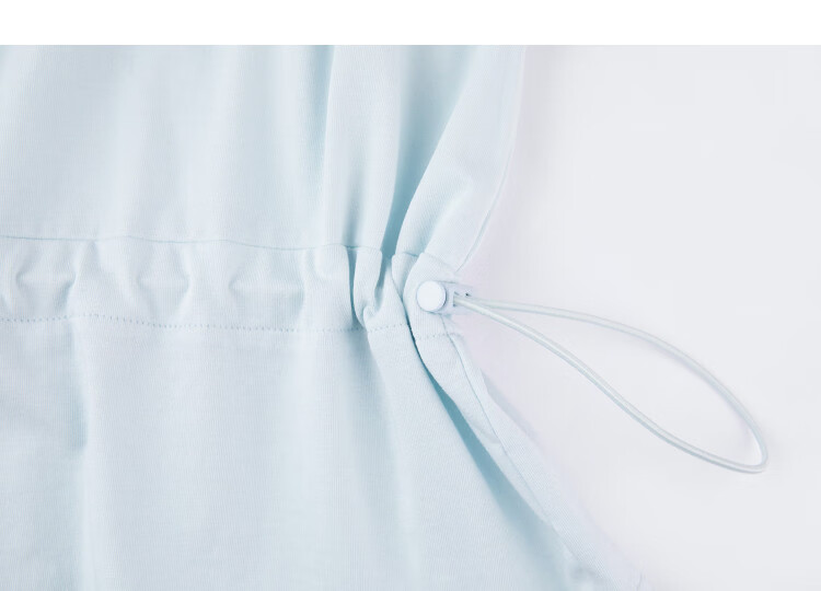 Demana [Cooling Sorona] Summer Anti-Stickiness Round Neck Short Sleeve Drawstring Hem Slimming Concealing T-Shirt for Women Premium 7