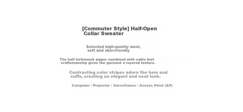 Navikail Italian Small Sailboat Women's Full Wool Commuter Sweater Half-Open Collar Knitwear 2334044501 White L 6