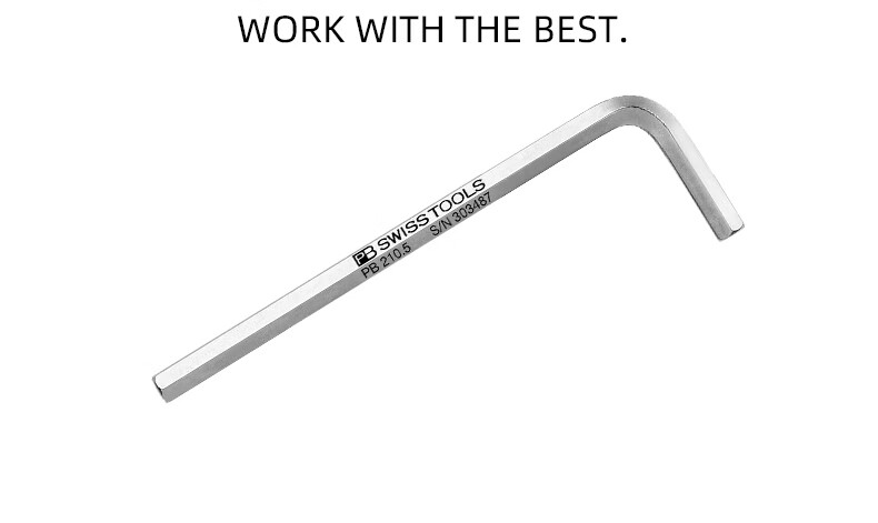 PB SWISSTOOLS Swiss Imported L-Shaped Flat Head Hex Wrench Short Handle Flat Head Metric 5.0 PB 210.5 Single Piece 3