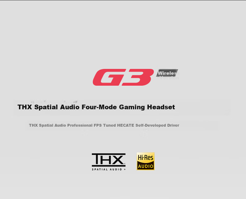 EDIFIER HECATE G3 Wireless 2.4G Wired Bluetooth Quad-Mode THX Spatial Sound Over-Ear Gaming Headset for PC Wireless Delta FPS PUBG Panda White 2