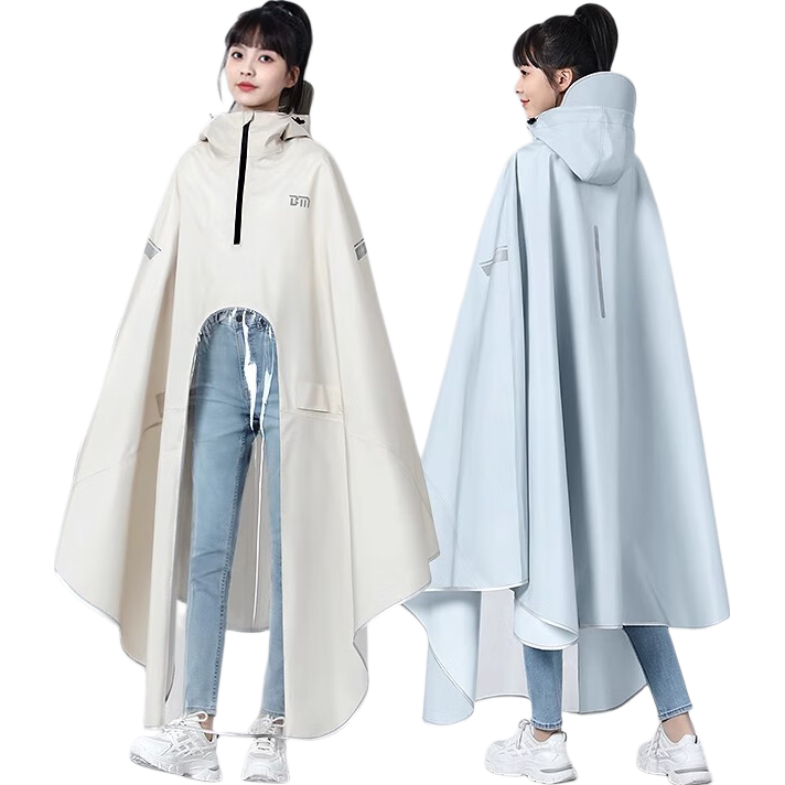 Beimei Raincoat for Electric Scooters And Bicycles, Adult Outdoor Long Full-Body Heavy-Duty Thick Rain Poncho for Wome