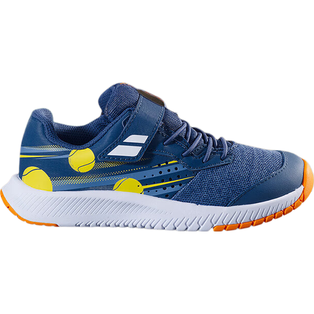 Babolat Official Children's Youth PULSION AC JR Tennis Shoes Blue/Yellow Size 29
