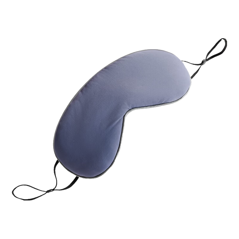 Beansi Portable Double-Sided Light Blocking Eye Mask for Naps and Travel, Smoke Gray + Volcano Gray (Extended Ear Strap Version)
