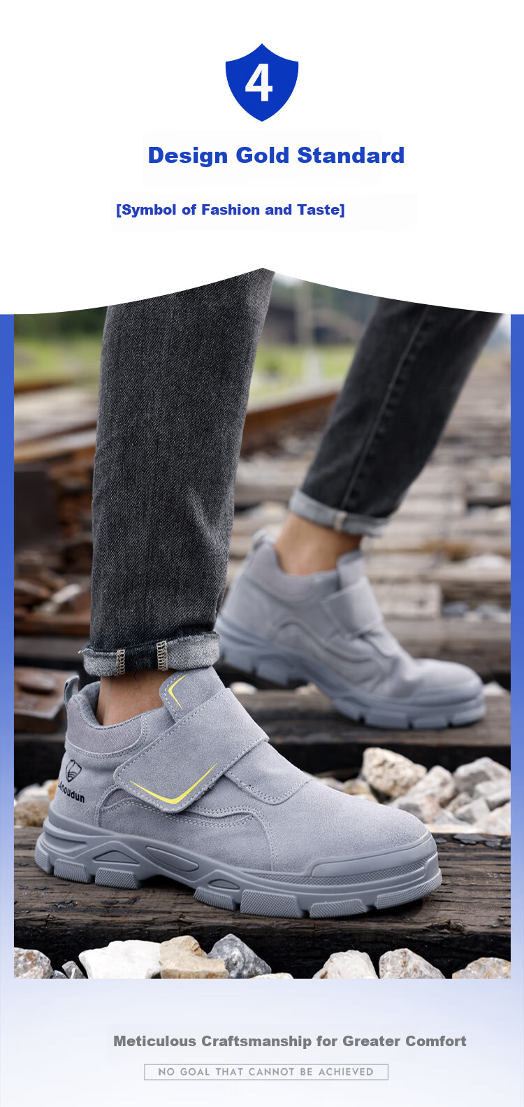 BlueOwl Shield Men's Summer Breathable Labor Safety Shoes Welding Anti-Smash Steel Toe Anti-Puncture Wear-Resistant Worksite Shoes D257-1 Size 45 10