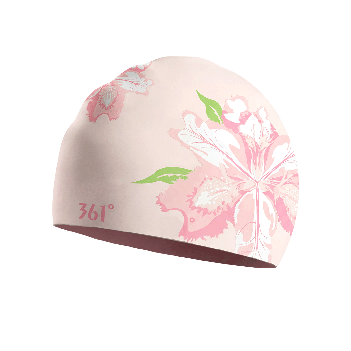 361° Women's Silicone Printed Swim Cap, Adult Waterproof Ear-Protecting Comfortable Long Hair Enlarged Professional Training Silicone Swimming Cap