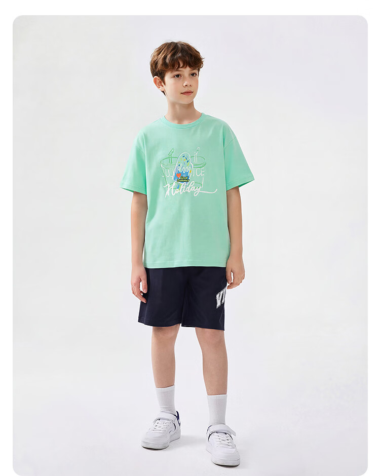 BALABALA 【balaOne】 Quick-Dry Short Sleeve T-Shirt Boys Girls Big Kids 2026 Summer Trend 208226117201 9