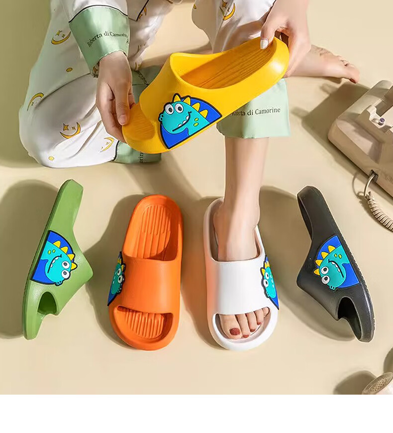 XGGC Kids Boys Summer Indoor Non-Slip Dinosaur Cartoon Family Slippers Girls Pink Size 28-29 17