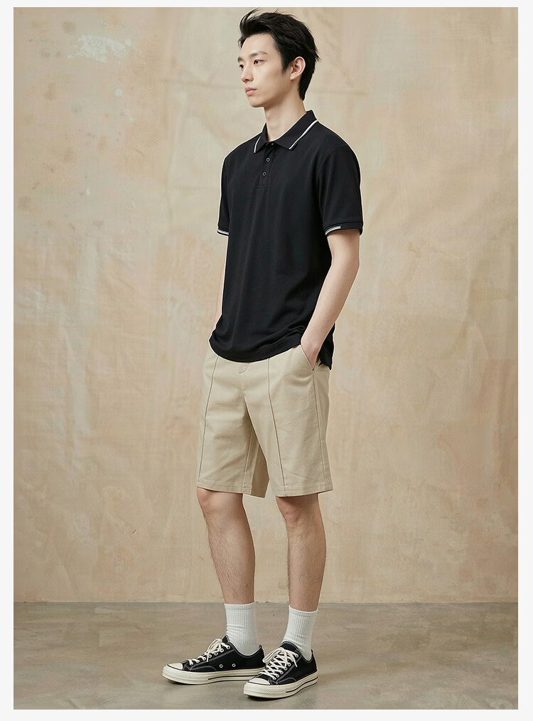 JD Jingzao Ice Jade Polo Shirt Men's Short Sleeve T-Shirt Premium Spring Summer New Lapel Casual Business Top Cloud Gray Blue L 16