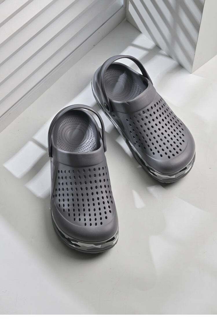 Chudun Chef Shoes Non-slip Waterproof Oil-resistant Kitchen Men's Sandals Clogs Beach Shoes Black Size 36-37 19