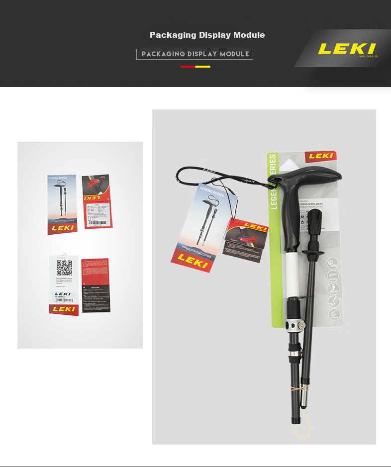 LEKI Legend Outdoor Carbon Fiber Folding Pole ELD External Lock Telescopic Hiking Stick Foldable Walking Stick (Single) 1