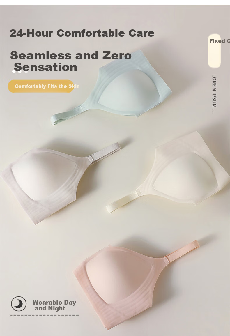 LangSha Seamless Summer Thin Bra for Women Large Chest Minimizing Soft Support Anti-Sagging Side Breast Gathering Slimming Bra 15