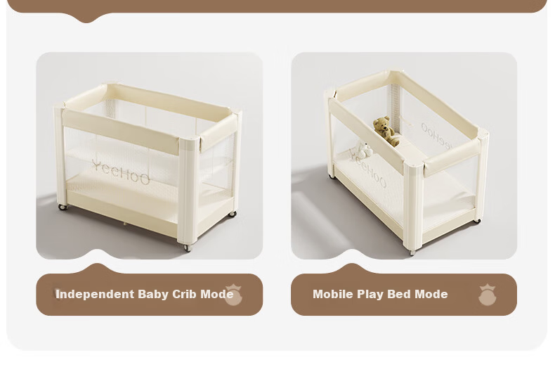 YEEHOO Baby Crib Sleep Pod No-Installation Modular Large Bed Multifunctional Portable Foldable Newborn Infant BB Bed 5