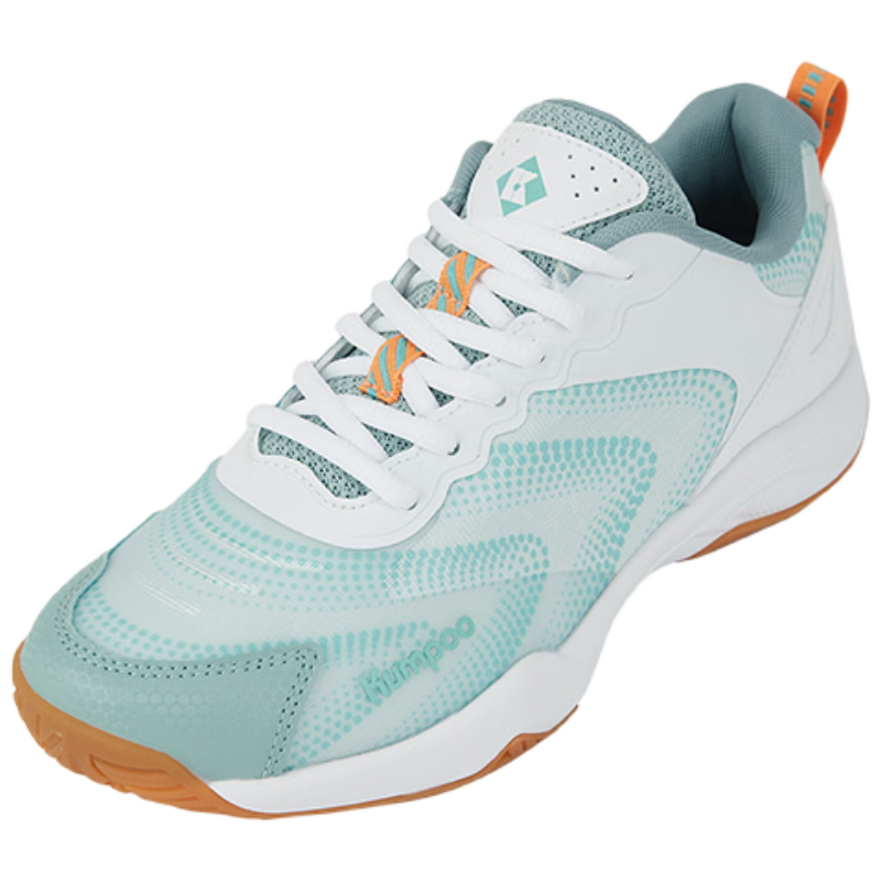 KUMPOO 26th Anniversary New Badminton Shoes Durable Non-slip Breathable Sports Shoes KH-E315 White/Blue Size 41