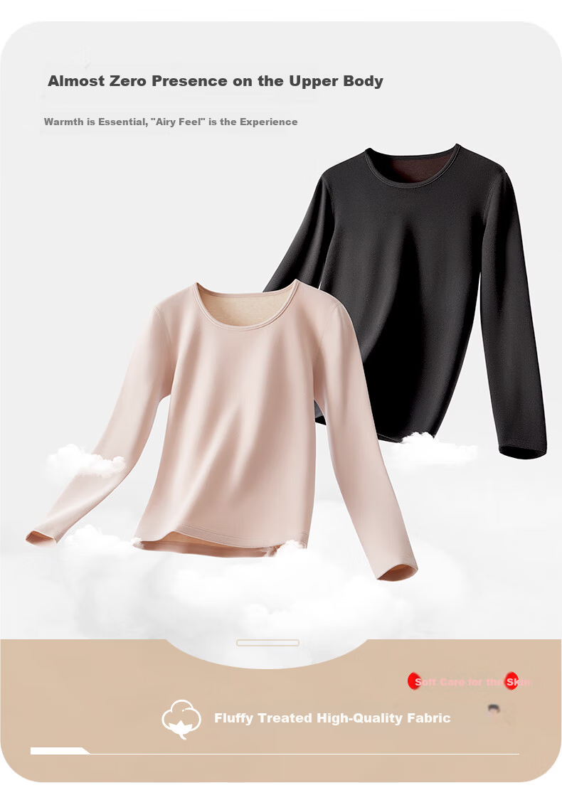 Yiershuang [Anti-Mite Deodorant] Autumn Winter Cashmere Silk Thermal Underwear Set 5A Antibacterial Women's Fleece-Lined Top and Bottom 8