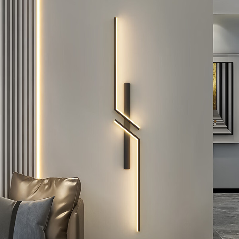AOC Minimalist Italian Modern Luxury Grille Living Room TV Background Wall Linear Strip Bedroom Bedside Wall Lamp