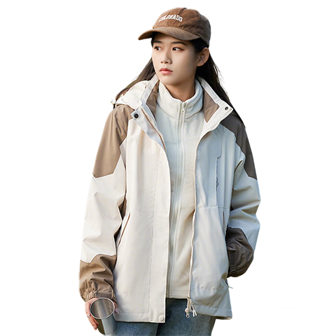 Langsha Women's 3-in-1 Waterproof Windproof Detachable Outdoor Functional Mountaineering Jacket 2025 New Model