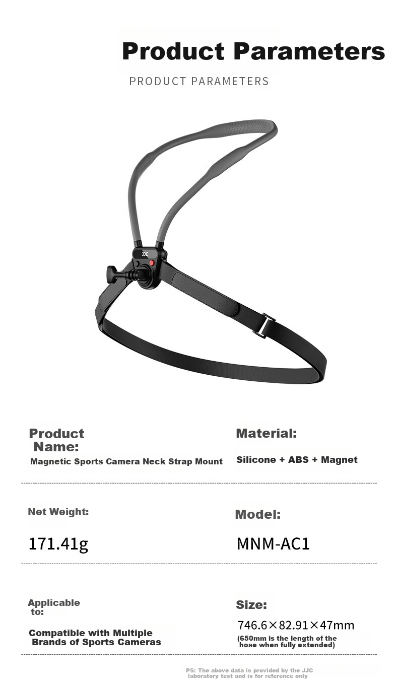 JJC Neck Strap Mount for DJI Action4/5 Pro Osmo 360 Sports Camera GoPro Insta360 Accessories Magnetic First-Person View Mobile Phone Mount 11