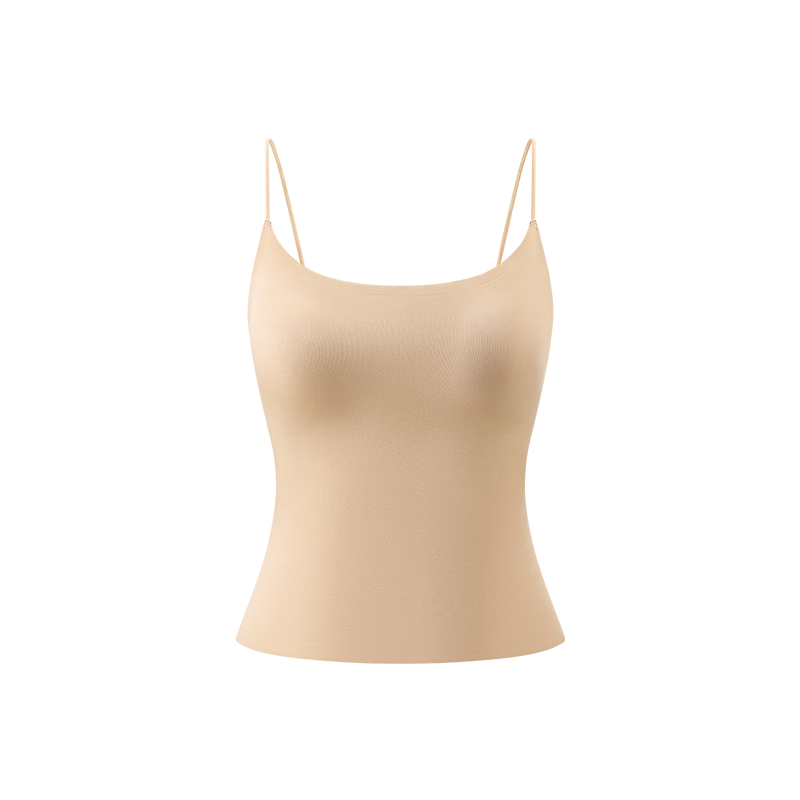 Herbal Original Color Camisole Vest Women's Thin Strap Seamless Built-in Padded Bra No Bra Needed Slim Fit Inner Outer Wear
