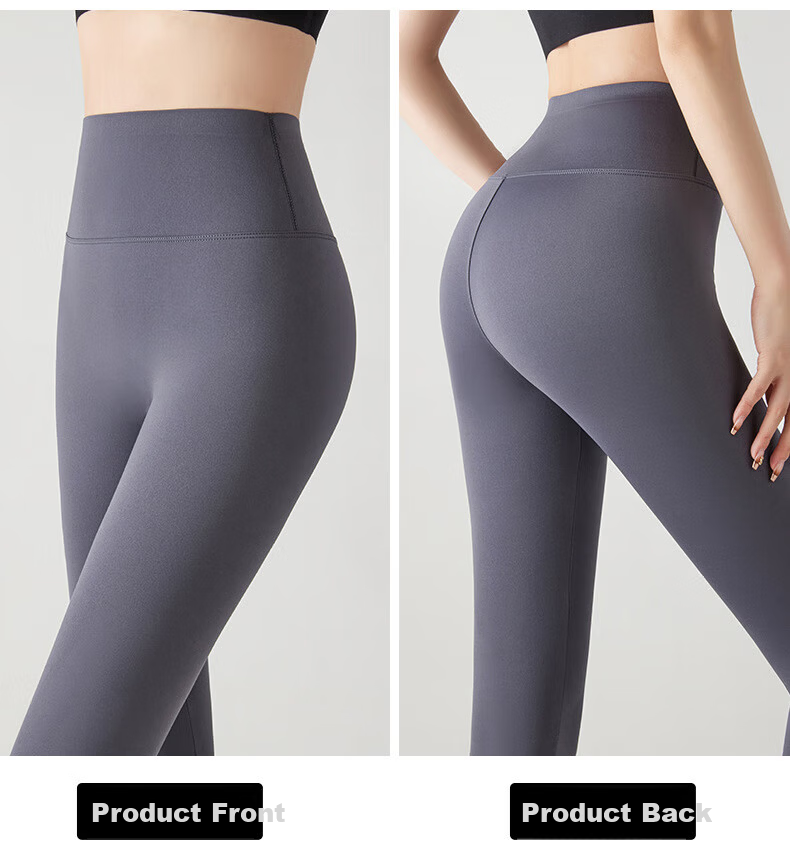LangSha Seamless Sharkskin Women's Autumn High-Waist Slimming Cycling Sports Yoga Pants White Leggings 4