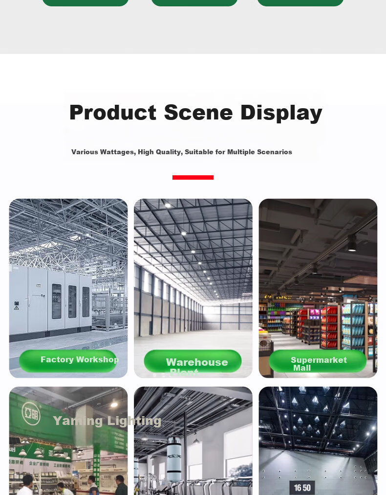 Yaming LED Tri-proof Industrial UFO Light E27 Screw Base Super Bright Factory Workshop Warehouse Pendant Lamp 65W 3
