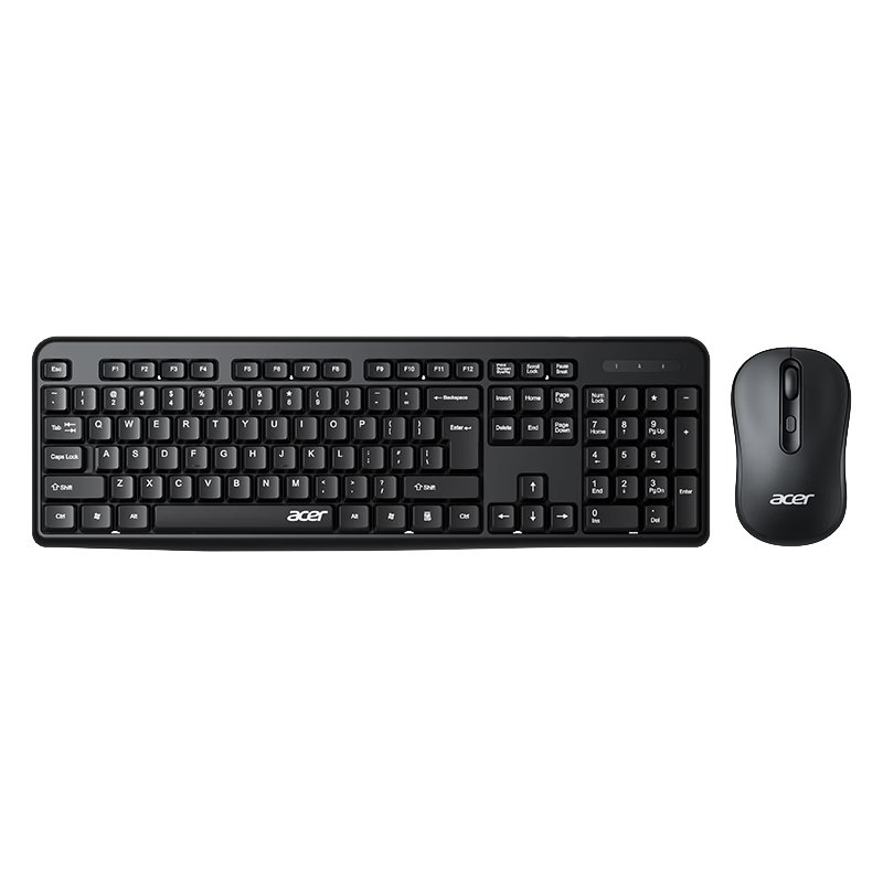 Acer Wireless Keyboard and Mouse Combo Office Set Spill-Resistant Computer Keyboard OCC347 Black