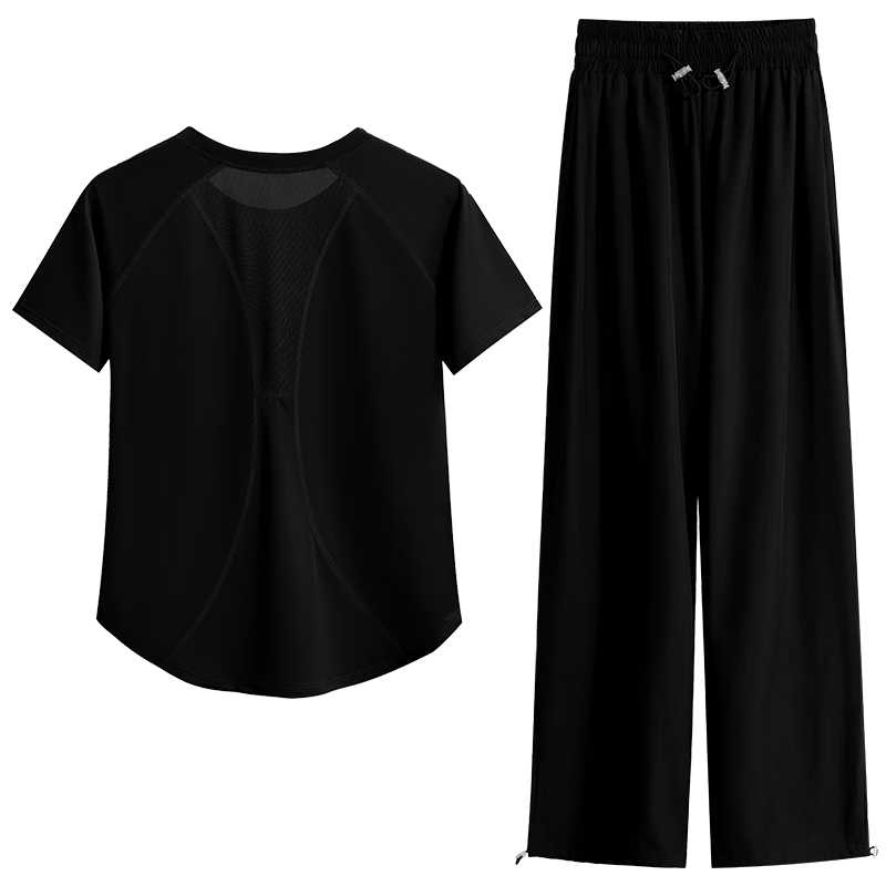 Baisirong Summer Yoga Set for Women Plus Size Loose Breathable Casual Running Sportswear Slim Fit Fitness Yoga Outfit