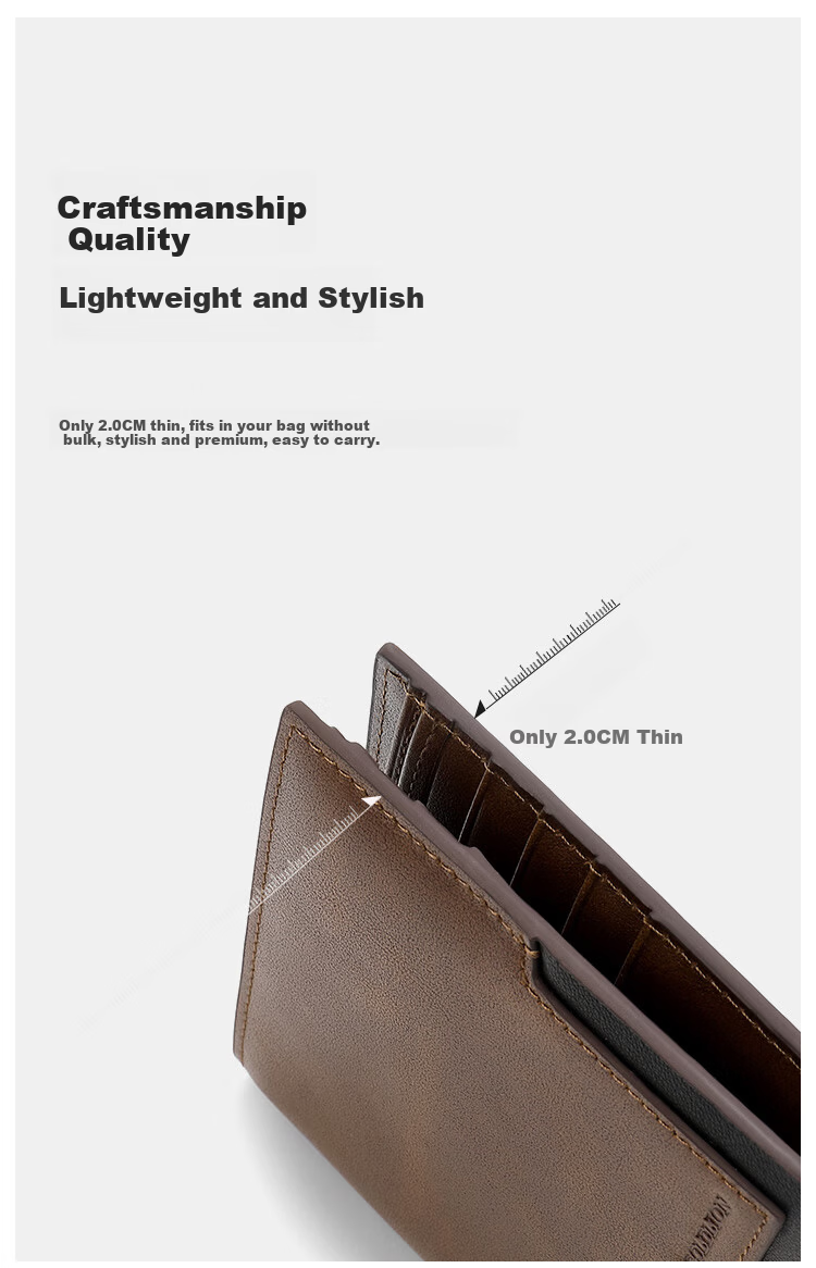 Goldlion Men's Short Leather Wallet Bifold Card Holder Gift Box Birthday Present 4