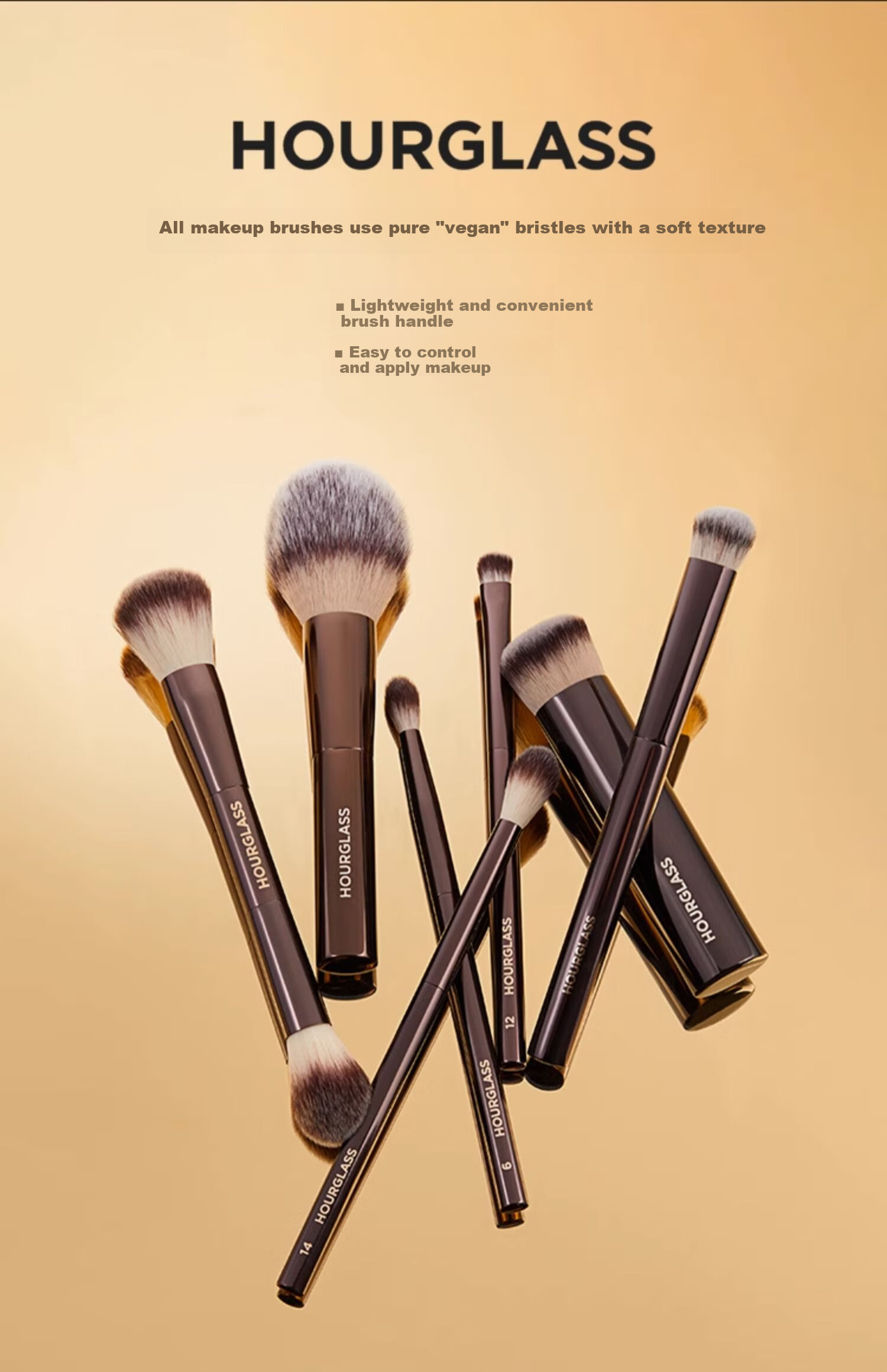 HOURGLASS Soft Light Dual-Ended Multi-Purpose Setting Brush, 1 Piece Blush Powder Makeup Brush, Mid-Autumn Festival Gift 12