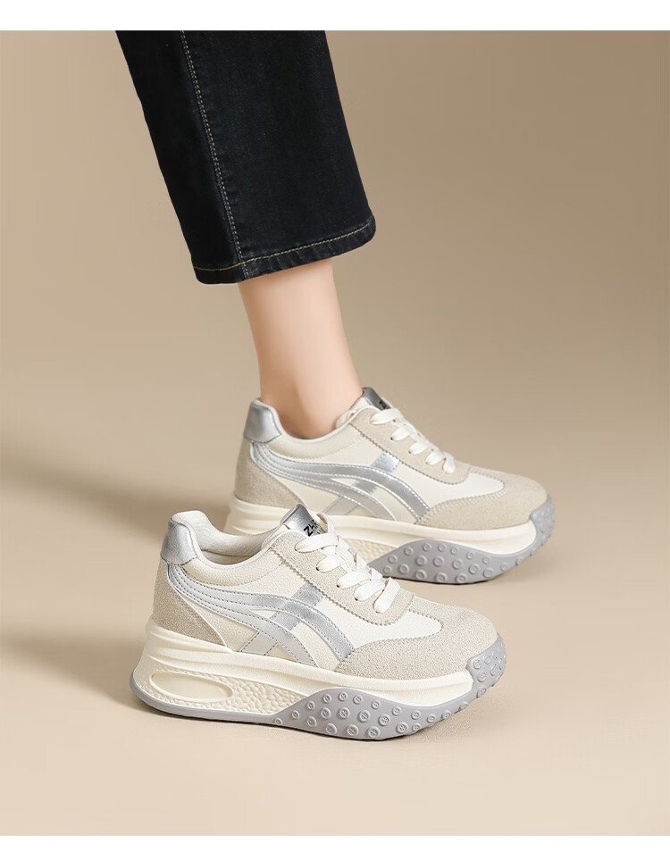 ZHR ZEZ Thick Sole 7cm Height Increasing Dad Sneakers Women 2026 New Versatile Sports Shoes KS262 Light Blue Size 38 19
