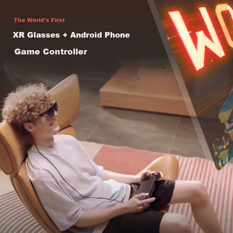 VITURE x 8BitDo AR Glasses Dedicated Mobile Game Controller Reclining Win Gamepad Streaming Genshin Impact Honkai: Star Rail Compatible with Android