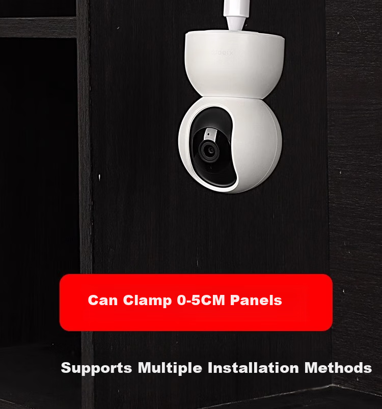 Liantuo Camera Bracket No-Drill Mount Compatible with Xiaomi 360 Huawei Haique Ezviz TP-LINK White Surveillance Stand Wall Mount 2