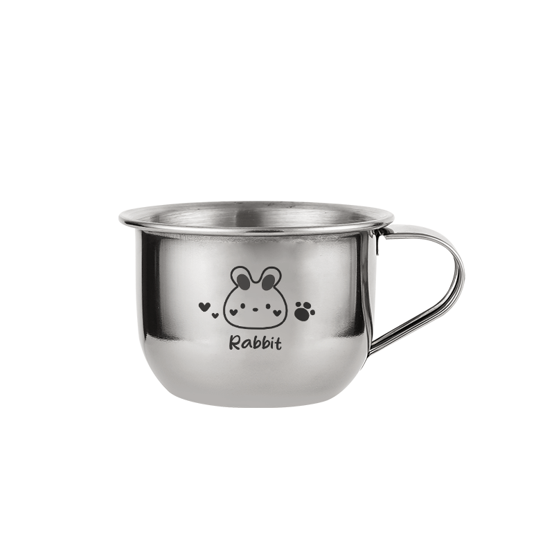 CAIZHI 316L Stainless Steel Cartoon Children's Small Water Cup, Baby Drinking Open-Mouth Milk Training Cup, 70ml CZ6322