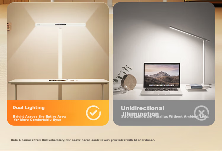 BULL Eye Protection Small Desk Lamp Full Spectrum Anti-Glare Rest Reminder Children's Study Table Clamp Pro Yang Mi Edition 11
