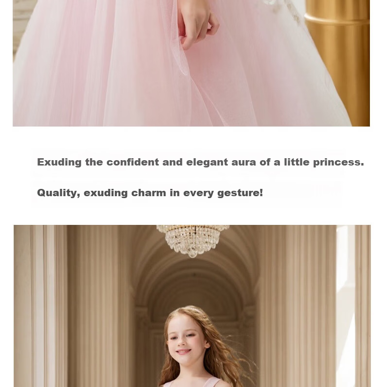 I natural Angel Sleeping Beauty Aurora Princess Dress Girls Pink Fairy Tale Forest Style Birthday Dress 22
