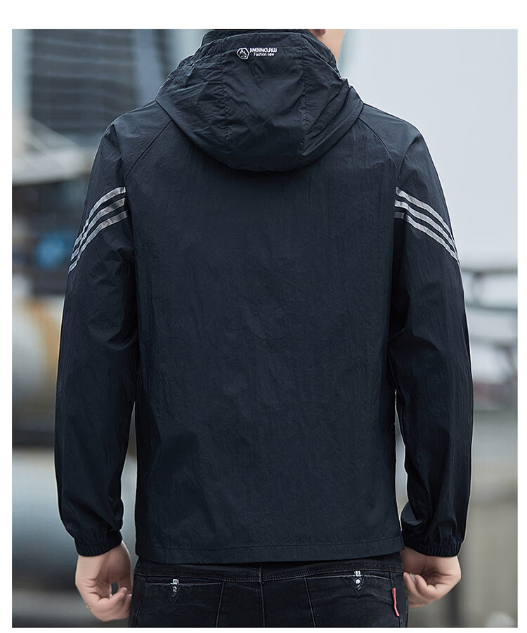 ROMON Men's Summer New Thin Breathable Outdoor UV Protection Ice Silk Jacket White 4XL Model 2680 13