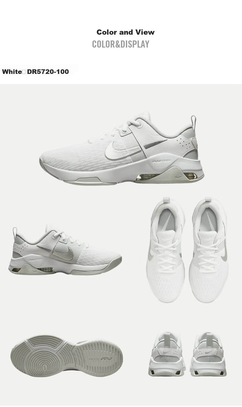 NIKE Women's Training Shoes ZOOM BELLA 6 Sports Shoes FQ7227-100 White Size 37.5 3