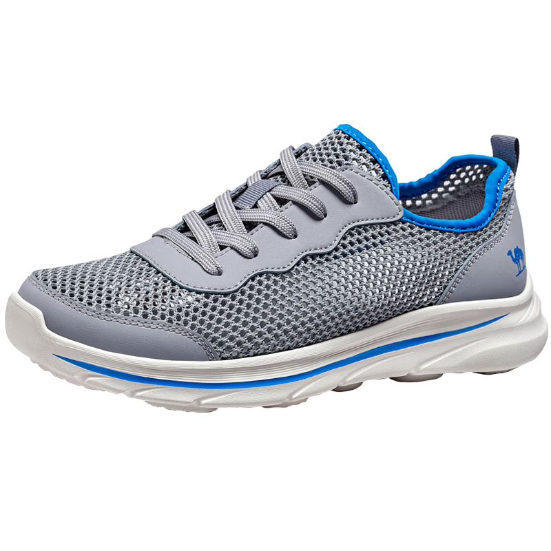 CAMEL Summer Mesh Breathable Lightweight Flexible Casual Walking Shoes for Men Father's Day G16M739038 Gray Size 42