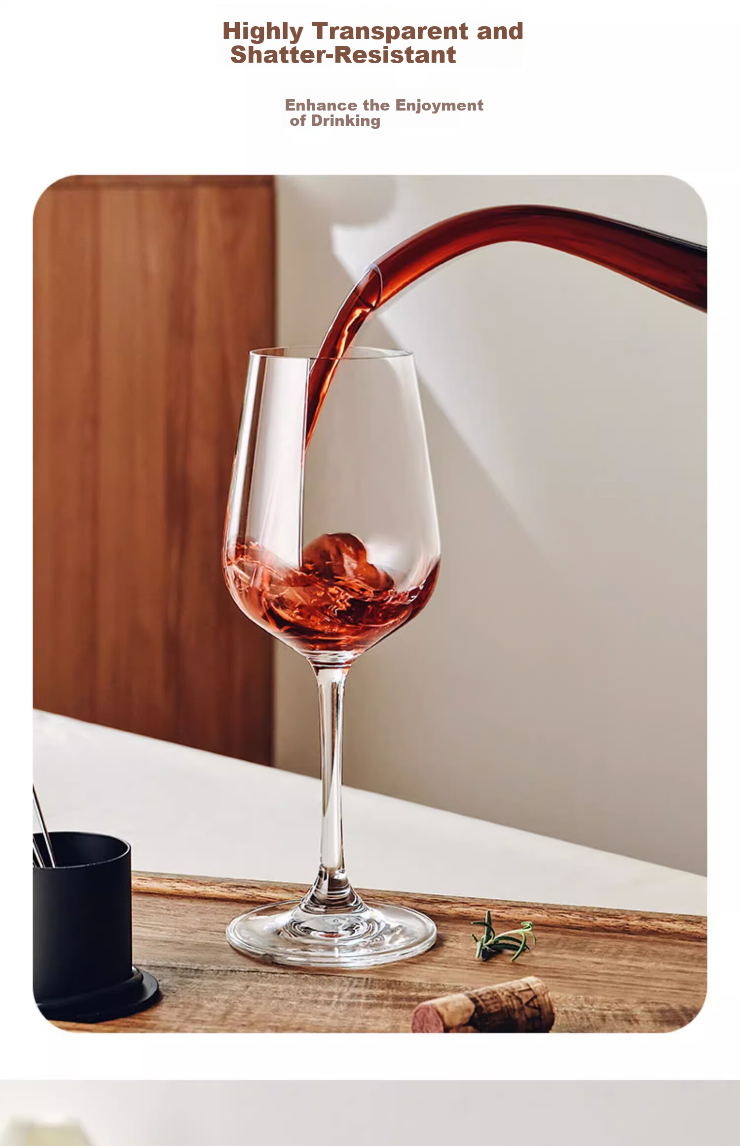 CRISTALGLASS Large Capacity Crystal Glass Red Wine Glass Set, 425ml, Pair of Large-Bellied Stemmed Wine Glasses for Home Use 5