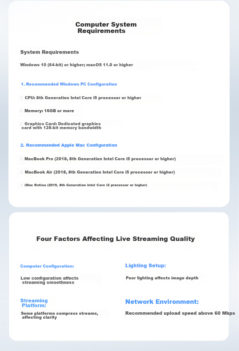 CoolHiMi MiEye 2S Ultra HD 4K AI Live Streaming Camera Smart PTZ Tracking for E-commerce Entertainment Broadcasting Meeting Online Classes Computer Mobile Host with Built-in Microphone 22