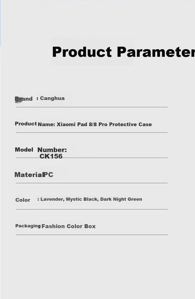 CangHua Compatible with Xiaomi Pad 6S Pro Case, 12.4-Inch, 2024 Model Mi Pad 6S Pro Protective Cover, Tri-Fold Stand, Ultra-Thin Full Coverage, Shockproof Sleep Skin Case 5