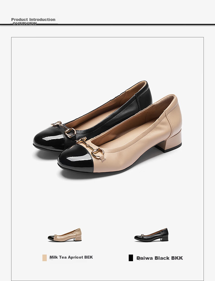 Le Saunda 2026 Spring New Fashion Commuter Chunky Heel Genuine Leather Women's Pumps 6T37001 Milk Tea Almond BEK 39 1