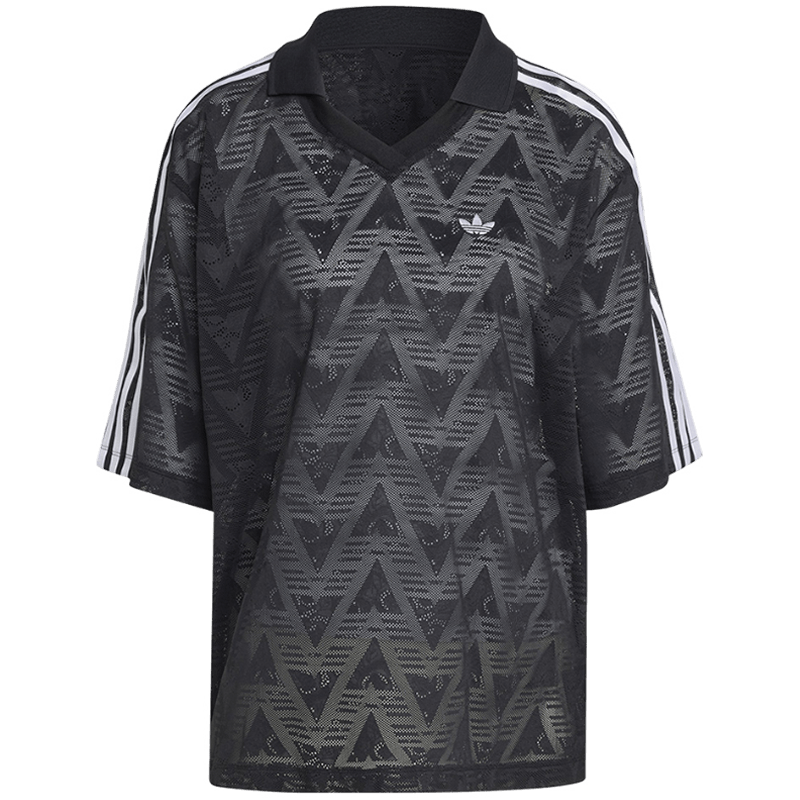 Adidas Originals Women's LACE JSY Short Sleeve Top KD0344 Black M