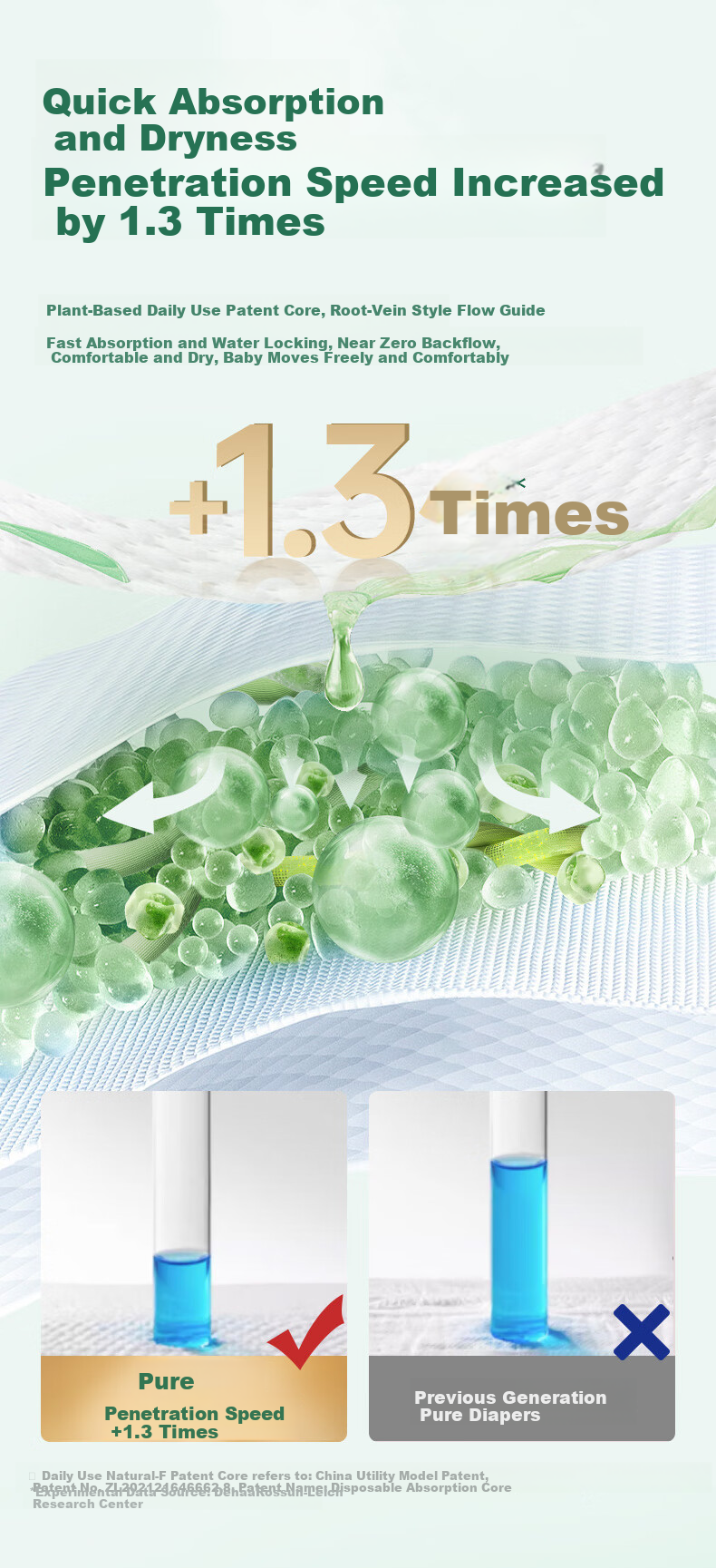 Lelch Day And Night Pure Pure Diapers, Size L, 76 Pieces (9-14kg), Ultra-Thin for Night Use, Baby Diapers 9