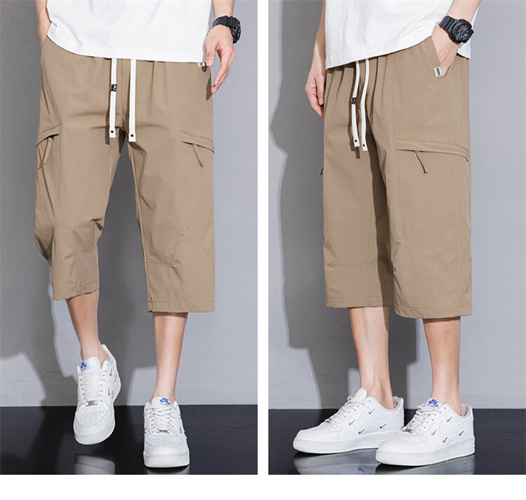 MARK FAIRWHALE Men's Summer Trendy Multi-Pocket Cargo Shorts Quick-Dry Breathable Sports Casual Pants 15