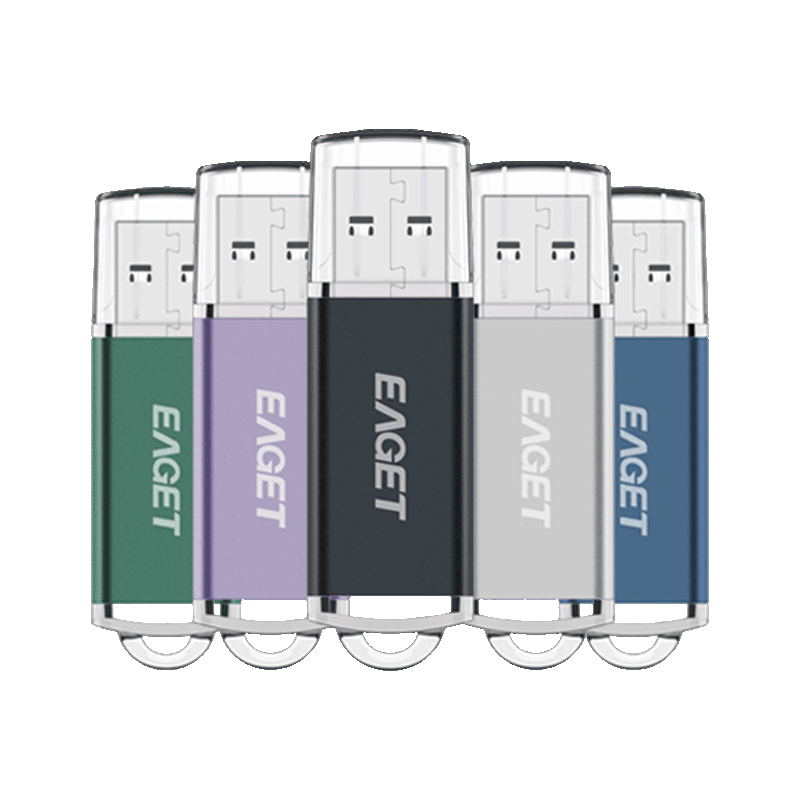 EAGET 8GB USB2.0 Flash Drive, Bidding And Tendering Mini USB Drive, Portable Car USB Drive, Universal Thumb Drive for Computer, Phone, Office And Study, 5 Pieces/box F2