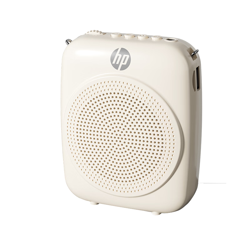 HP LS261 Wireless Lavalier Amplifier, Teacher-Specific Bluetooth Speaker, Small Loudspeaker, TF Card And USB Drive Recording Microphone, Outdoor Tour Guide Portable Teaching Device, Beige