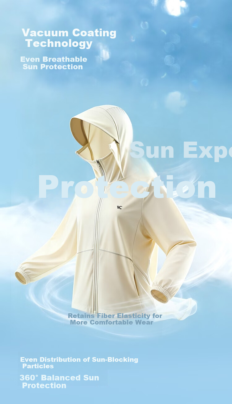 VVC Sun Protection Jacket for Men, Summer Breathable Cool-Feeling Coat, UV-Resistant Ice Silk Outdoor Sun Protection Clothing, Snow Mountain White, M 6