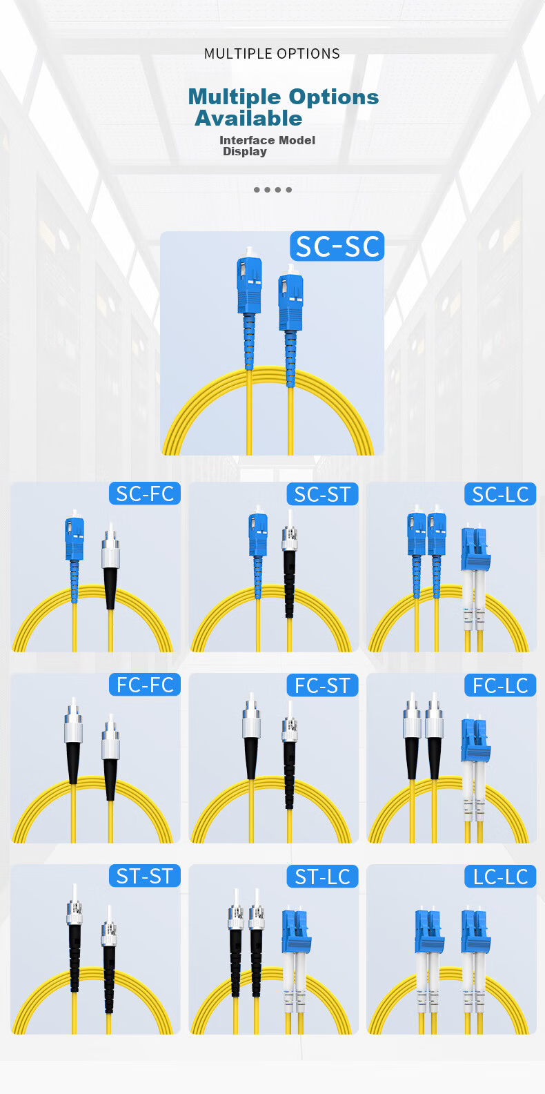 Guanghang Telecom Grade Optical Fiber Patch Cord FC-FC Single Mode Single Core 3m Indoor Fiber Optic Cable Low Smoke Halogen-Free Eco-Friendly Jacket Transceiver Pigtail GH-FF03-S 11