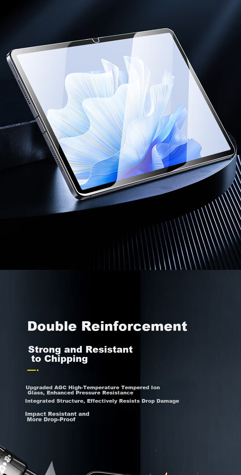 DunYouJiang Tempered Glass Screen Protector for Redmi Pad2 Pro/Pad Pro 2026 Model 12.1-inch Xiaomi Redmi Tablet Anti-Fingerprint HD Protective Film 4